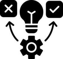 Hypothesis Glyph Icon Design vector