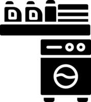 Washing Machine Glyph Icon Design vector