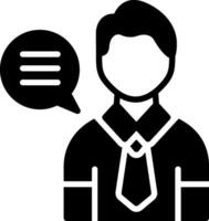 Assistant Glyph Icon Design vector