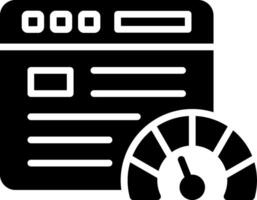Website speed Glyph Icon Design vector