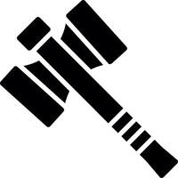 Hammer Glyph Icon Design vector