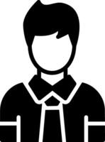 Man Glyph Icon Design vector