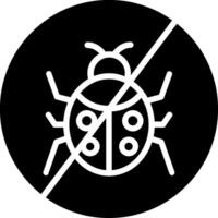 No Bugs Glyph Icon Design vector