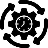Time Glyph Icon Design vector