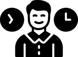 Workaholic Glyph Icon Design vector