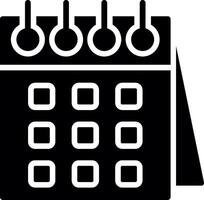 Calendar Glyph Icon Design vector