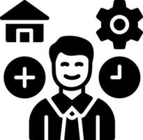Employee Glyph Icon Design vector