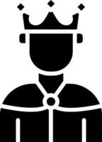 King Glyph Icon Design vector