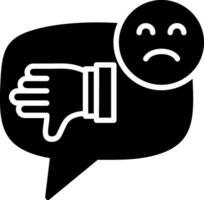 Negative Comment Glyph Icon Design vector