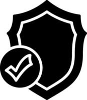 Shield Glyph Icon Design vector