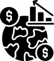 Global Economy Glyph Icon Design vector
