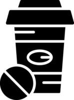 Coffe Cup Glyph Icon Design vector