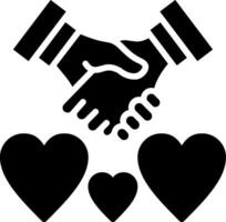 Customer Relationship Glyph Icon Design vector