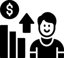 Motivation Glyph Icon Design vector