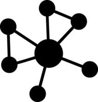 Molecule Glyph Icon Design vector