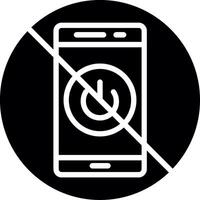 Phone Off Glyph Icon Design vector