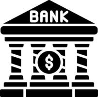 Bank Glyph Icon Design vector