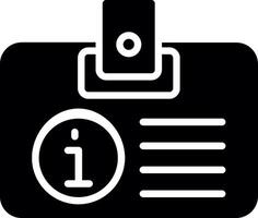 Id Card Glyph Icon Design vector