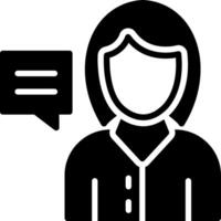 Interview Glyph Icon Design vector