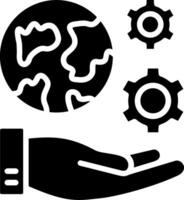Globla Services Glyph Icon Design vector