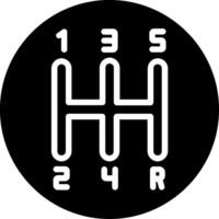 Manual Transmission Glyph Icon Design vector