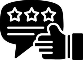 Rating Glyph Icon Design vector