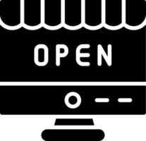 Open Glyph Icon Design vector