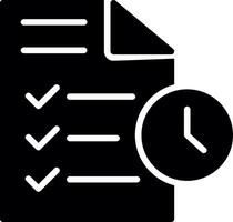 Task Glyph Icon Design vector