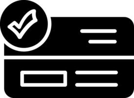 Credit Card Glyph Icon Design vector