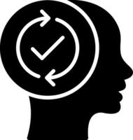 Continuity Glyph Icon Design vector