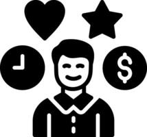 Expectations Glyph Icon Design vector