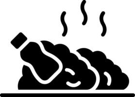 Garbage Glyph Icon Design vector
