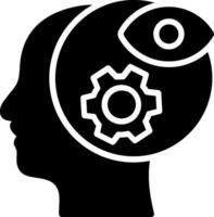 Intuition Glyph Icon Design vector