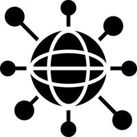 Networking Glyph Icon Design vector