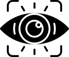 Vision Glyph Icon Design vector