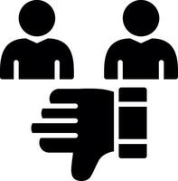 Dislike Glyph Icon Design vector