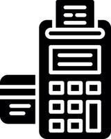 Credit Card Machine Glyph Icon Design vector