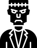 Frankenstein Glyph Icon Design vector