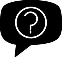 Question Glyph Icon Design vector