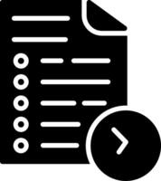 Bullet list Glyph Icon Design vector