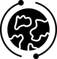 Worldwide Glyph Icon Design vector