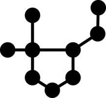 Molecular Glyph Icon Design vector