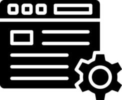Website Glyph Icon Design vector