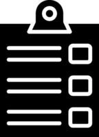 Clipboard Glyph Icon Design vector