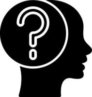 Questions Glyph Icon Design vector