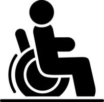 Disability Glyph Icon Design vector