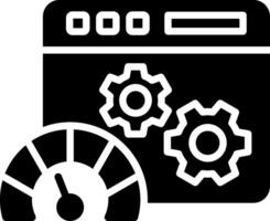 Web page speed test Glyph Icon Design vector