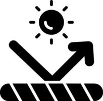 UV Protection Glyph Icon Design vector