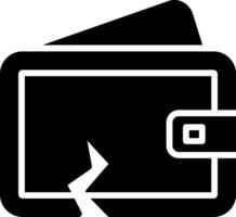 Wallet Glyph Icon Design vector