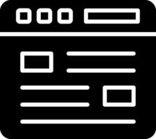 Webpage Glyph Icon Design vector